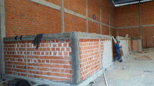 Fotos da obras no Mercado das Flores