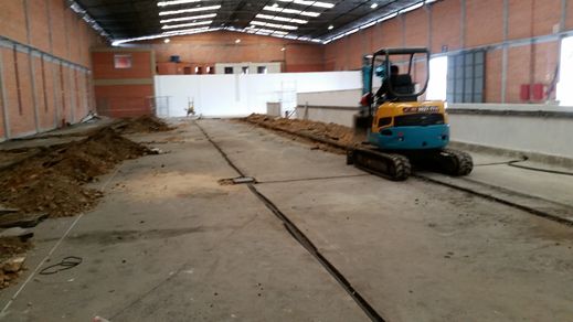 Fotos da obras no Mercado das Flores