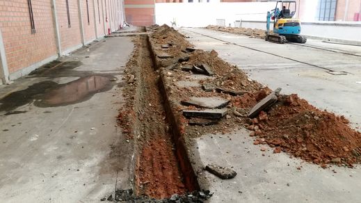 Fotos da obras no Mercado das Flores