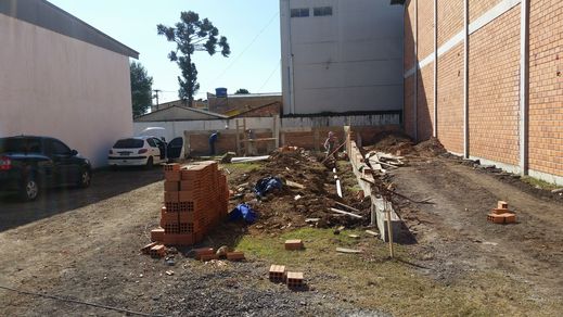 Fotos da obras no Mercado das Flores