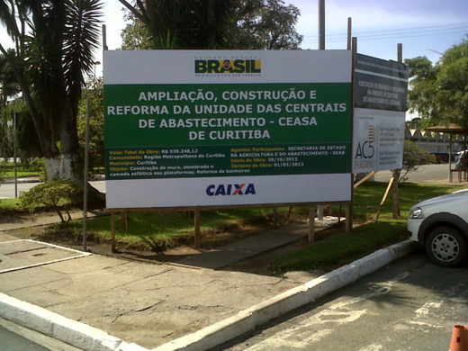 Placa da obra