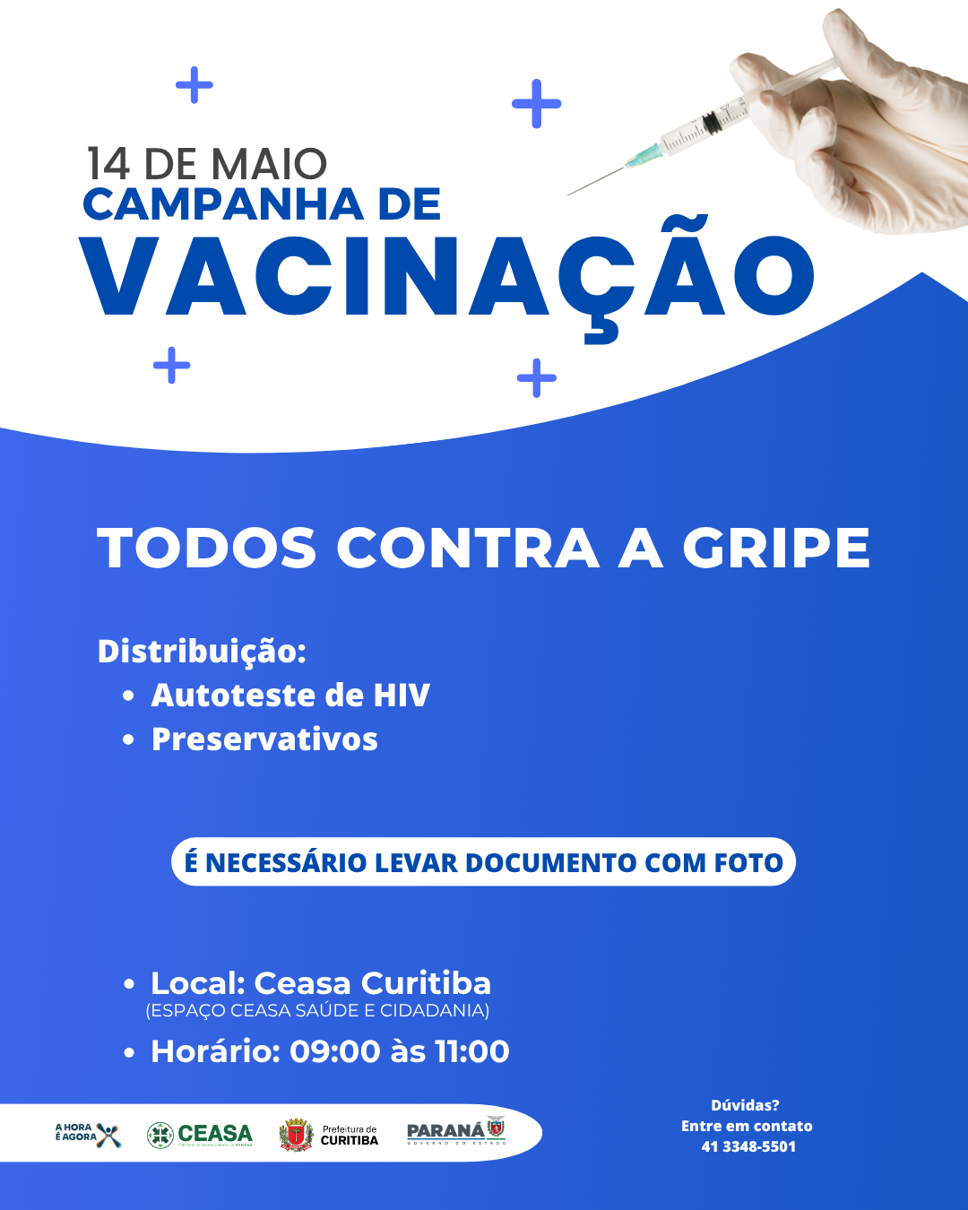 Ceasa Curitiba promove ação de saúde com vacinação gratuita e testes de HIV nesta quarta-feira (14)