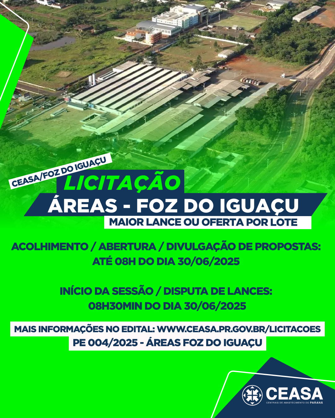 Ceasa de Foz do Iguaçu terá licitação de áreas para o comércio de hortigranjeiros