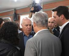 O governador Carlos Massa Ratinho Junior e o ministro do Desenvolvimento Agrário e Agricultura Familiar, Paulo Teixeira, visitam a Ceasa Curitiba nesta sexta-feira (08).