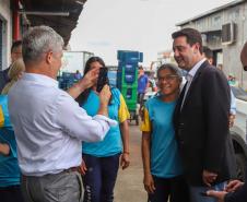 O governador Carlos Massa Ratinho Junior e o ministro do Desenvolvimento Agrário e Agricultura Familiar, Paulo Teixeira, visitam a Ceasa Curitiba nesta sexta-feira (08).
