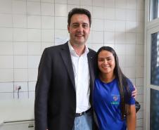 O governador Carlos Massa Ratinho Junior e o ministro do Desenvolvimento Agrário e Agricultura Familiar, Paulo Teixeira, visitam a Ceasa Curitiba nesta sexta-feira (08).
