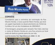 Mário Honda, permissionário da Ceasa vira nome de rua em Curitiba