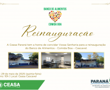 Ceasa reinaugura novo espaço do Banco de Alimentos de Cascavel