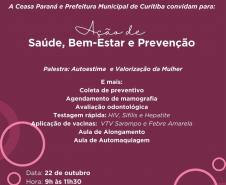 Ceasa Curitiba terá ações do Outubro Rosa nesta quarta-feira, 22 de outubro