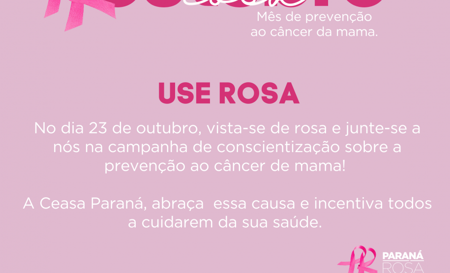 Ceasa Curitiba terá ações da Campanha Outubro Rosa