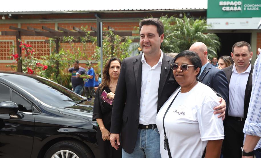 O governador Carlos Massa Ratinho Junior e o ministro do Desenvolvimento Agrário e Agricultura Familiar, Paulo Teixeira, visitam a Ceasa Curitiba nesta sexta-feira (08).