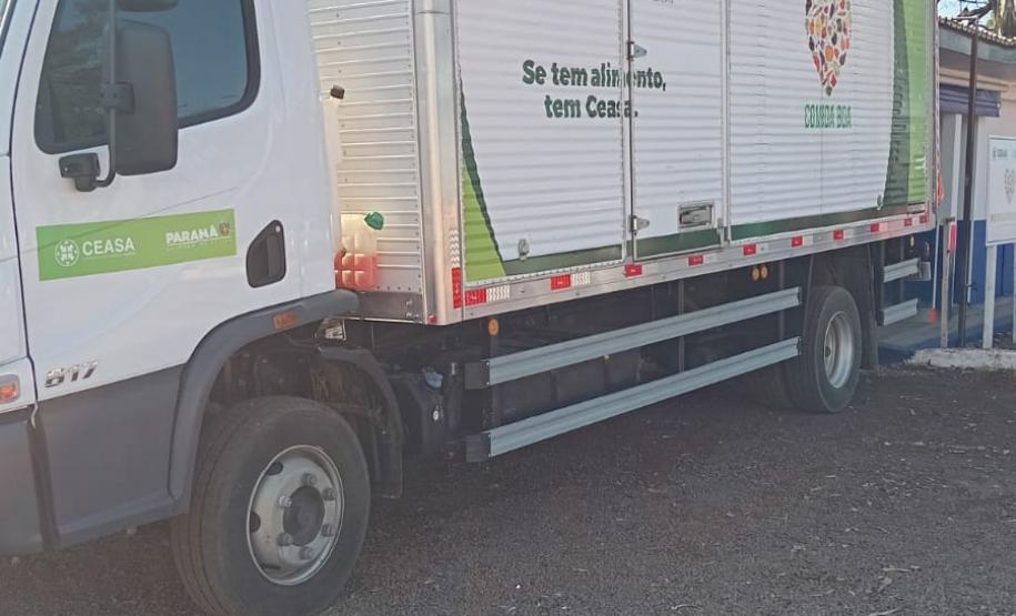 Ceasa de Cascavel recebe caminhão para o programa Banco de Alimentos-Comida Boa