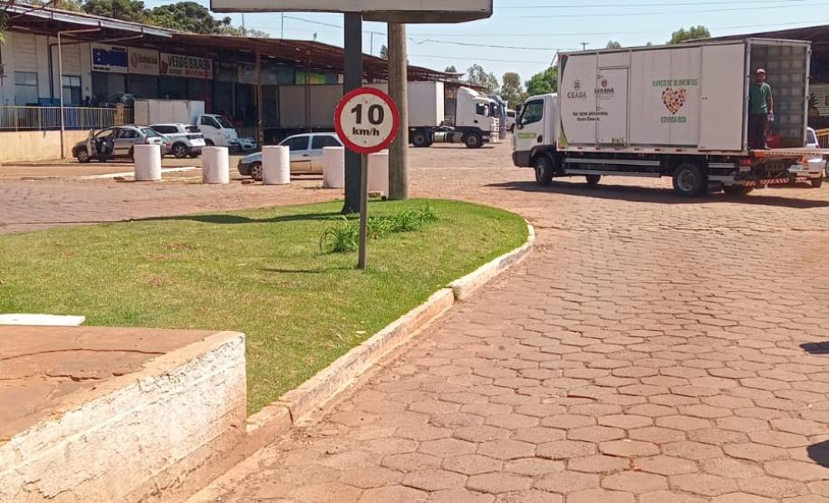 Ceasa de Cascavel recebe caminhão para o programa Banco de Alimentos-Comida Boa