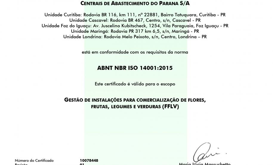 Marco Histórico na Ceasa Paraná